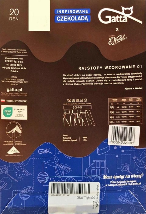 RAJSTOPY WEDEL 20 DEN WZ.01 R.5 GATTA RAJSTOPY WEDEL 20 DEN WZ.01 R.5 GATTA