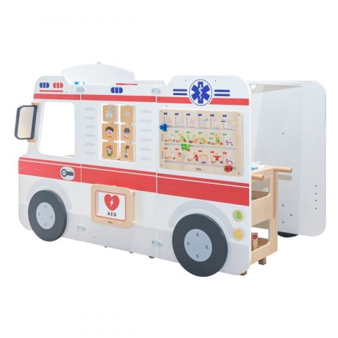 VIGA Duży Drewniany Ambulans Zestaw Karetka Małych Ratowników Akcesoria 25 el. Viga Toys VIGA Duży Drewniany Ambulans Zestaw Karetka Małych Ratowników Akcesoria 25 el. Viga Toys