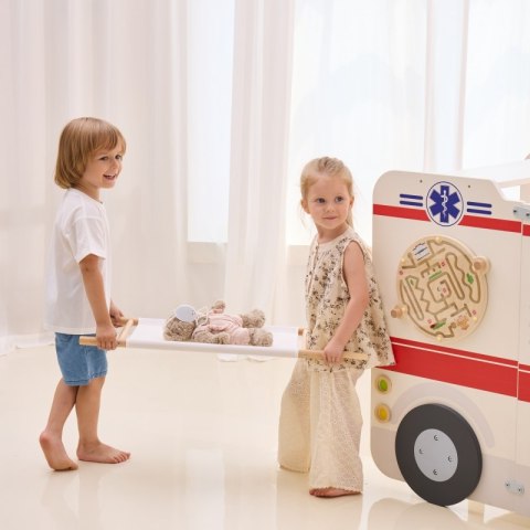 VIGA Duży Drewniany Ambulans Zestaw Karetka Małych Ratowników Akcesoria 25 el. Viga Toys VIGA Duży Drewniany Ambulans Zestaw Karetka Małych Ratowników Akcesoria 25 el. Viga Toys