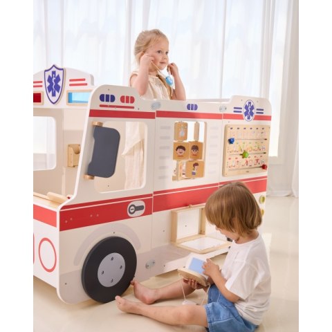 VIGA Duży Drewniany Ambulans Zestaw Karetka Małych Ratowników Akcesoria 25 el. Viga Toys VIGA Duży Drewniany Ambulans Zestaw Karetka Małych Ratowników Akcesoria 25 el. Viga Toys