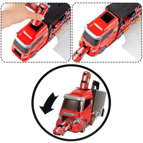WOOPIE Zestaw Ciężarówka Transporter 3w1 Czerwony 11 el. Woopie WOOPIE Zestaw Ciężarówka Transporter 3w1 Czerwony 11 el. Woopie