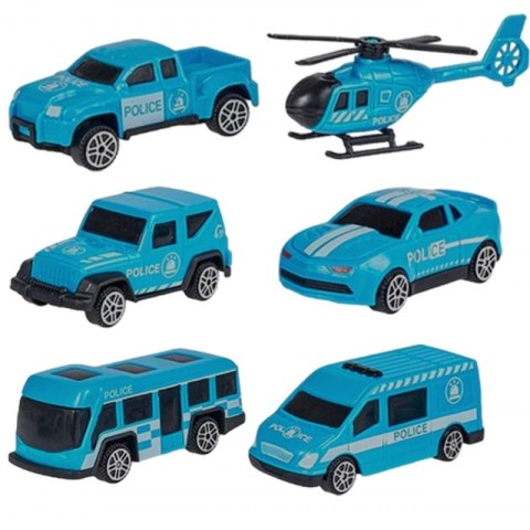 WOOPIE Zestaw Cieżarówka Transporter 3w1 Niebieski Policja Woopie WOOPIE Zestaw Cieżarówka Transporter 3w1 Niebieski Policja Woopie