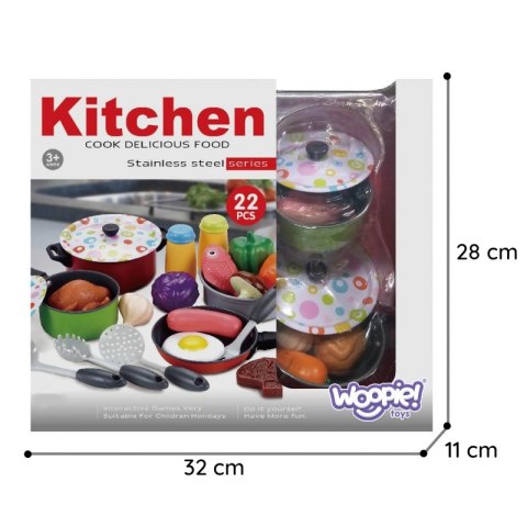 WOOPIE Zestaw XXL Kucharza Akcesoria Przybory Kuchenne 22 el. Woopie