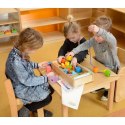 MASTERKIDZ Duża Drewniana Nawlekanka Sznurowanka Montessori Masterkidz