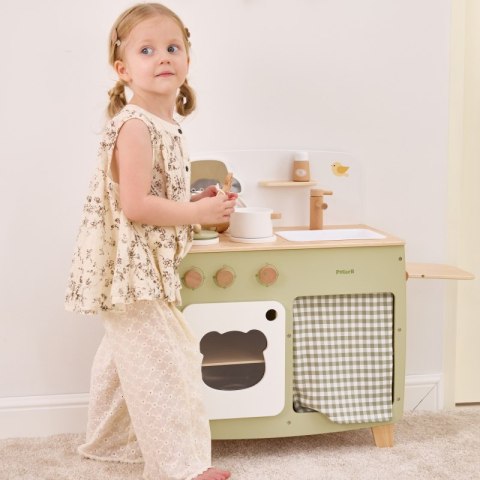 VIGA PolarB Duża Drewniana Kuchnia ze Składanym Blatem + Szafka z Zasłoną Viga Toys VIGA PolarB Duża Drewniana Kuchnia ze Składanym Blatem + Szafka z Zasłoną Viga Toys