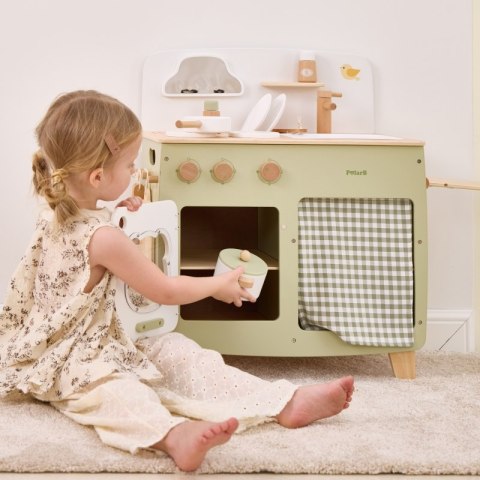 VIGA PolarB Duża Drewniana Kuchnia ze Składanym Blatem + Szafka z Zasłoną Viga Toys VIGA PolarB Duża Drewniana Kuchnia ze Składanym Blatem + Szafka z Zasłoną Viga Toys