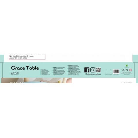 CLASSIC WORLD Pastelowy Stolik Grace dla Dzieci 3+ Classic World CLASSIC WORLD Pastelowy Stolik Grace dla Dzieci 3+ Classic World