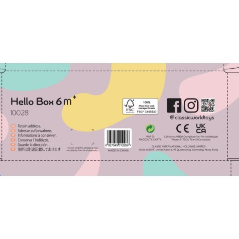 CLASSIC WORLD Pastelowy Zestaw dla Niemowląt Box Pierwsze Zabawki do Nauki od 6 do 12 miesiąca Classic World