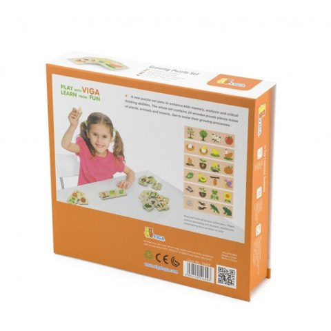 Drewniane Puzzle Rosnące zwierzątka i rośliny Viga Toys Viga Toys