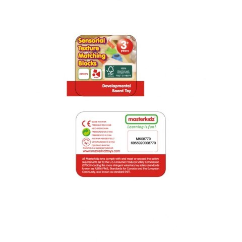 Drewniany Sorter Kształtów Materiałów Faktury Powierzchni Masterkidz Masterkidz Drewniany Sorter Kształtów Materiałów Faktury Powierzchni Masterkidz Masterkidz