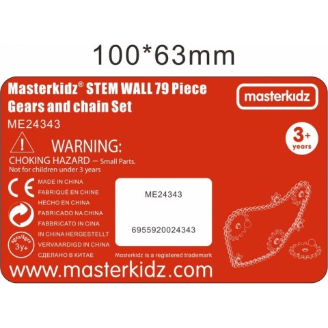 MASTERKIDZ Tablica Ścienna Koła Zębate i Łańcuch 79 El. Zbuduj własny mechanizm Masterkidz MASTERKIDZ Tablica Ścienna Koła Zębate i Łańcuch 79 El. Zbuduj własny mechanizm Masterkidz