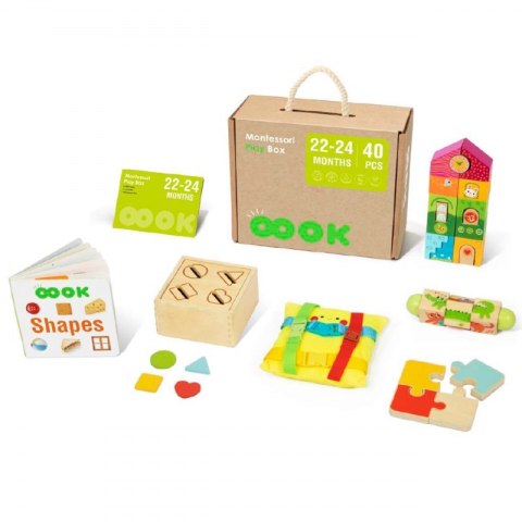 TOOKY TOY Box Pudełko XXL Montessori Edukacyjne 7w1 Sensoryczne 22-24 Mies Woopie