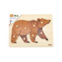 VIGA Drewniane Puzzle Montessori Miś Niedźwiedź z Pinezkami Viga Toys VIGA Drewniane Puzzle Montessori Miś Niedźwiedź z Pinezkami Viga Toys