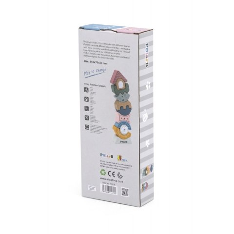 VIGA PolarB Drewniana Układanka Wieża Viga Toys