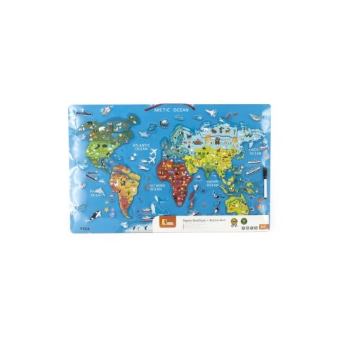 Viga 2w1 Tablica Edukacyjna z Magnetyczną Mapą Świata Viga Toys Viga 2w1 Tablica Edukacyjna z Magnetyczną Mapą Świata Viga Toys
