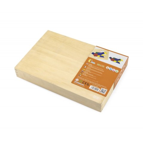 Drewniana Mozaika Geometryczna Viga Toys Układanka Logiczna Klocki 148 el Viga Toys