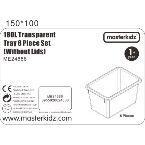 MASTERKIDZ Akrylowe Pojemniki Na Elementy Do Tablicy STEM 6 Sztuk Masterkidz