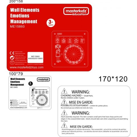 MASTERKIDZ Tablica Edukacyjna Zarządzanie Emocjami Nauka Emocji Masterkidz