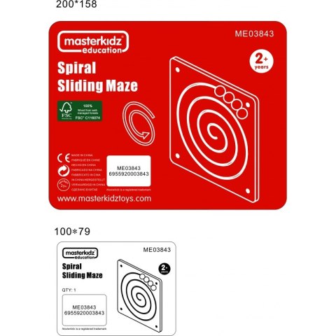 MASTERKIDZ Tablica Przesuwna Spiralny Labirynt Masterkidz