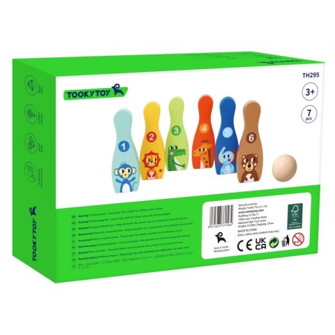 TOOKY TOY Drewniane Kręgle dla Dzieci 6 szt. + Piłka Tooky Toy TOOKY TOY Drewniane Kręgle dla Dzieci 6 szt. + Piłka Tooky Toy
