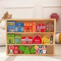 TOOKY TOY Drewniany Zestaw Budynków i Figurek Miasto Policja Szpital Remiza Policjant Doktor Strażak Tooky Toy