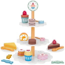 TOOKY TOY Patera Słodkości Drewniany Stojak Babeczki Ciasta Tooky Toy