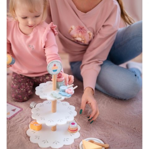 TOOKY TOY Patera Słodkości Drewniany Stojak Babeczki Ciasta Tooky Toy TOOKY TOY Patera Słodkości Drewniany Stojak Babeczki Ciasta Tooky Toy