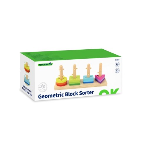 TOOKY TOY Sorter Kształtów z Kolorowymi Blokami Tooky Toy TOOKY TOY Sorter Kształtów z Kolorowymi Blokami Tooky Toy