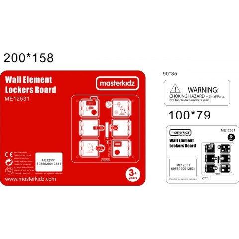 Tablica Ścienna Drewniana Nauka Otwierania Zamków - 6 sejfów Masterkidz Masterkidz