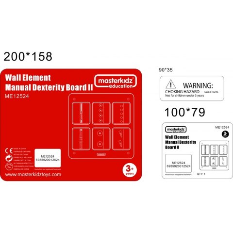 Tablica Ścienna Otwieranie I Zamykanie Zamków Suwaki Guziki Masterkidz Masterkidz