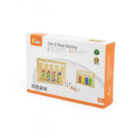 VIGA Gra Logiczna Odwzoruj Kolory i Figury Montessori Viga Toys