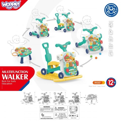 WOOPIE BABY Chodzik 5w1 Multifunkcyjny Różowy 1+ Woopie WOOPIE BABY Chodzik 5w1 Multifunkcyjny Różowy 1+ Woopie