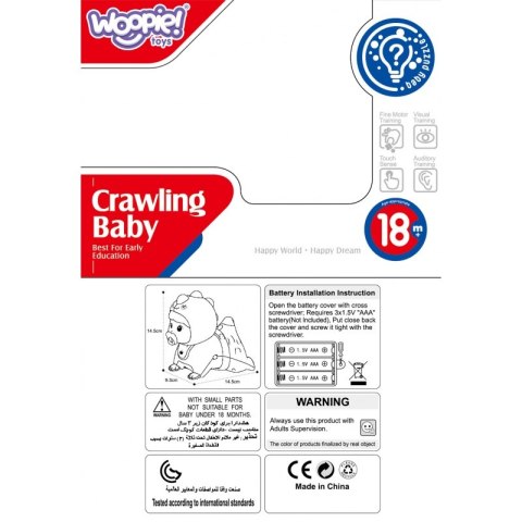 WOOPIE BABY Raczkujący Bobas Zabawka z Melodiami Świecąca Woopie WOOPIE BABY Raczkujący Bobas Zabawka z Melodiami Świecąca Woopie
