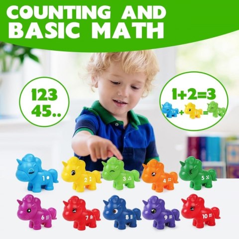 WOOPIE Figurki Montessori Zestaw Edukacyjny Jednorożce do Składania "Dopasuj Cyferki" 13 el. Woopie