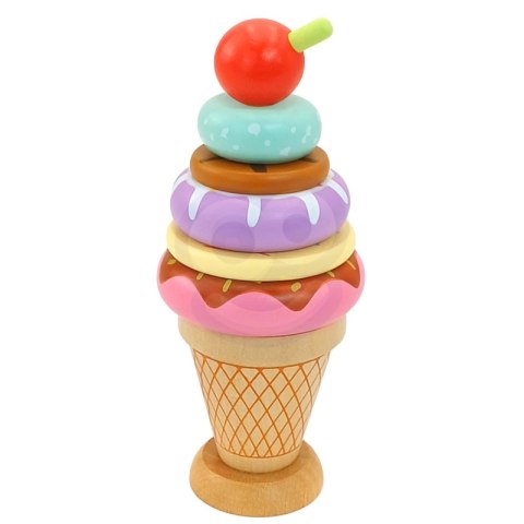 WOOPIE GREEN Drewniane Lody Układanka Montessori Cukiernia 12 el. Woopie