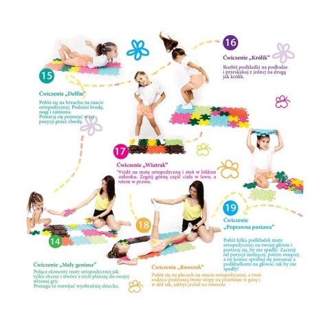WOOPIE Mata Sensoryczna Ortopedyczna Puzzle 6 elementy Woopie WOOPIE Mata Sensoryczna Ortopedyczna Puzzle 6 elementy Woopie