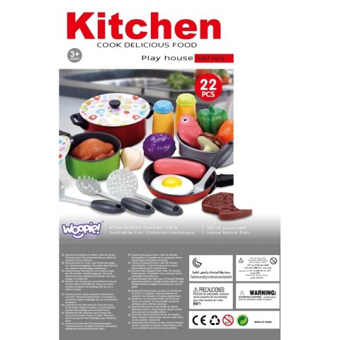 WOOPIE Zestaw XXL Kucharza Akcesoria Przybory Kuchenne 22 el. Woopie