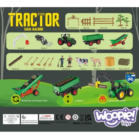 WOOPIE Zestaw Maszyn Rolniczych Rraktor Ciągnik Zagroda Mini Farma Osada Rolnicy Woopie WOOPIE Zestaw Maszyn Rolniczych Rraktor Ciągnik Zagroda Mini Farma Osada Rolnicy Woopie