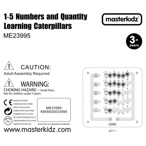 MASTERKIDZ Kolorowe Gąsieniczki Nauka Liczb i Ilości - Tablica Ścienna Edukacyjna Montessori Masterkidz MASTERKIDZ Kolorowe Gąsieniczki Nauka Liczb i Ilości - Tablica Ścienna Edukacyjna Montessori Masterkidz
