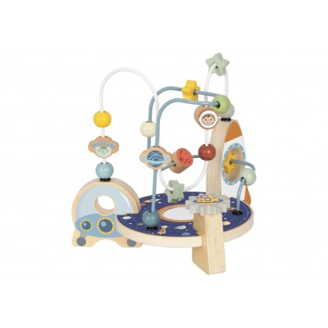 TOOKY TOY Drewniana Rakieta Pętla Motoryczna Labirynt Tooky Toy
