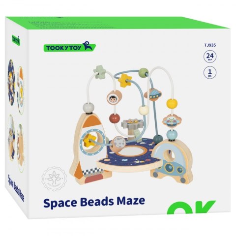 TOOKY TOY Drewniana Rakieta Pętla Motoryczna Labirynt Tooky Toy
