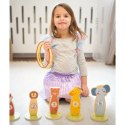 TOOKY TOY Rzut do Celu Drewniana Gra Zręcznościowa Obręcze 15 el. Tooky Toy