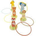 TOOKY TOY Rzut do Celu Drewniana Gra Zręcznościowa Obręcze 15 el. Tooky Toy