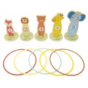 TOOKY TOY Rzut do Celu Drewniana Gra Zręcznościowa Obręcze 15 el. Tooky Toy