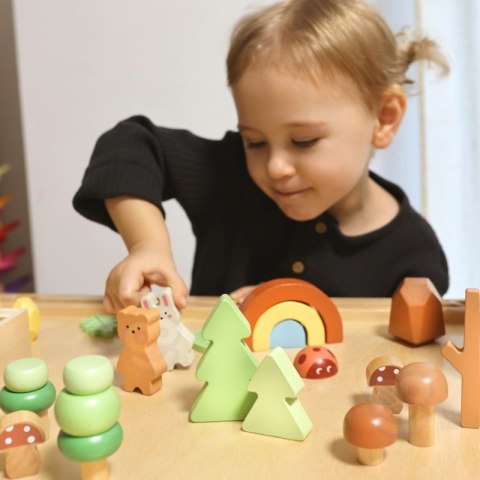TOOKY TOY Zestaw Leśny Układanka w Stosy Klocki Figurki Tooky Toy