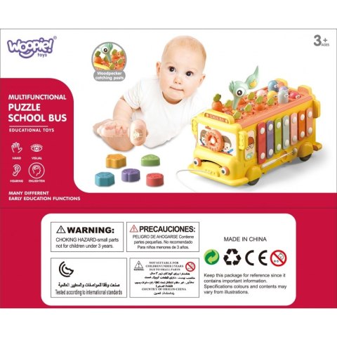WOOPIE BABY Interaktywny Autobus Edukacyjny 6w1 Młoteczek Cymbałki +18 m Woopie