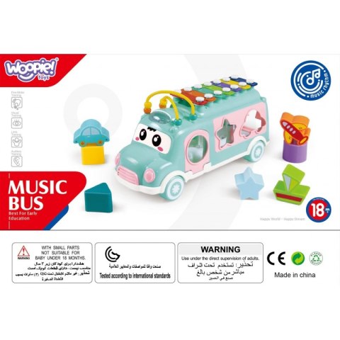 WOOPIE BABY Samochodzik Muzyczny Sorter z Cymbałkami Różowy Woopie