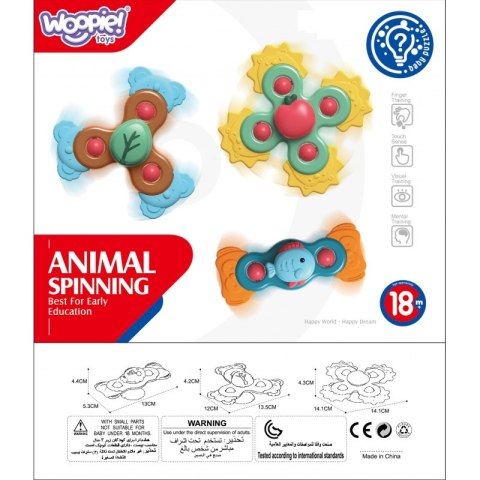 WOOPIE BABY Spiner Zabawka Sensoryczna Edukacyjna 3w1 Kolorowe Woopie Baby