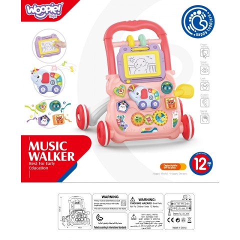 WOOPIE Interaktywny Chodzik Pchacz Muzyczny + Znikopis Woopie