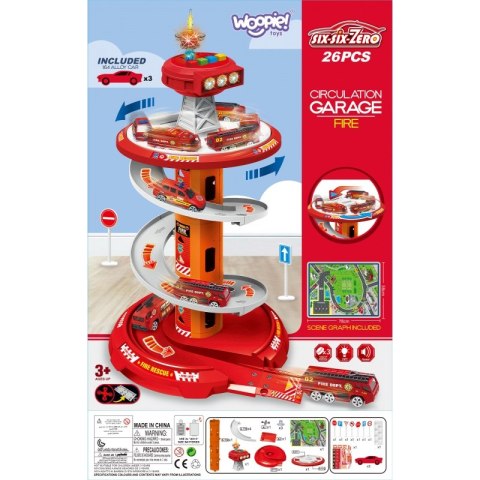 WOOPIE Tor Spirala Garaż dla Samochodzików 3 szt. Woopie WOOPIE Tor Spirala Garaż dla Samochodzików 3 szt. Woopie